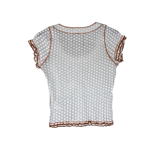 Free People Garner Tee in White semi sheer SZ XS‎ - Picture 4 of 8